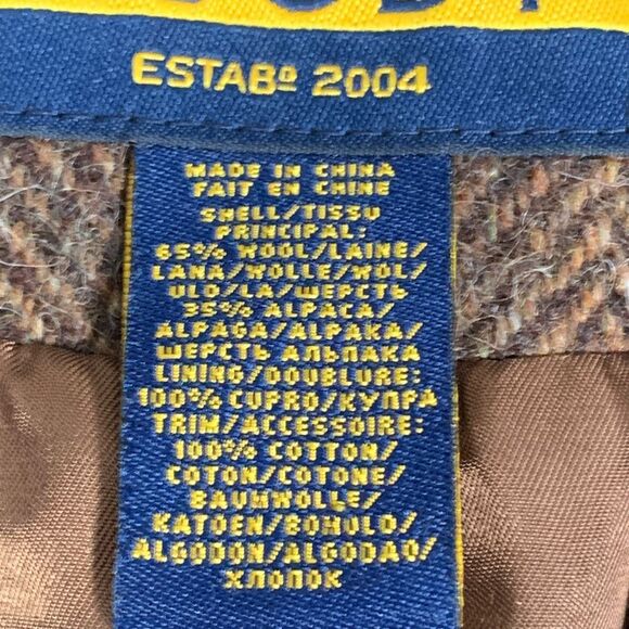 Vintage Ralph Lauren Rugby Blazer Structured Hourglass Herringbone Tweed Brown - Picture 12 of 13